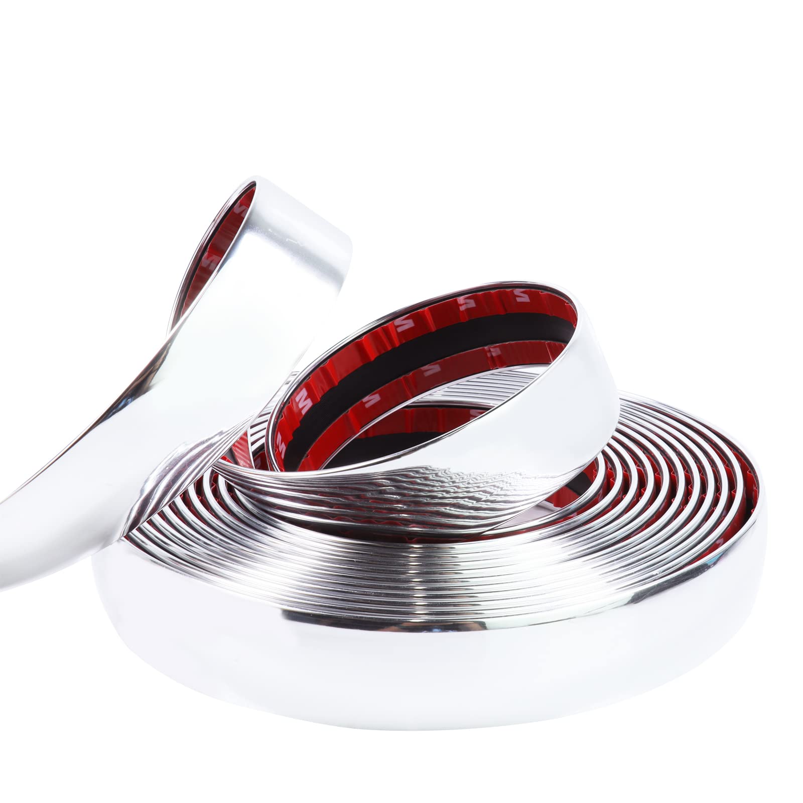 12FT Chrome Car Trim Molding 30mm Wide - Universal Self-Adhesive for Vehicle Exterior & Interior - UV & Scratch Resistant for Doors, Windows, Bumpers