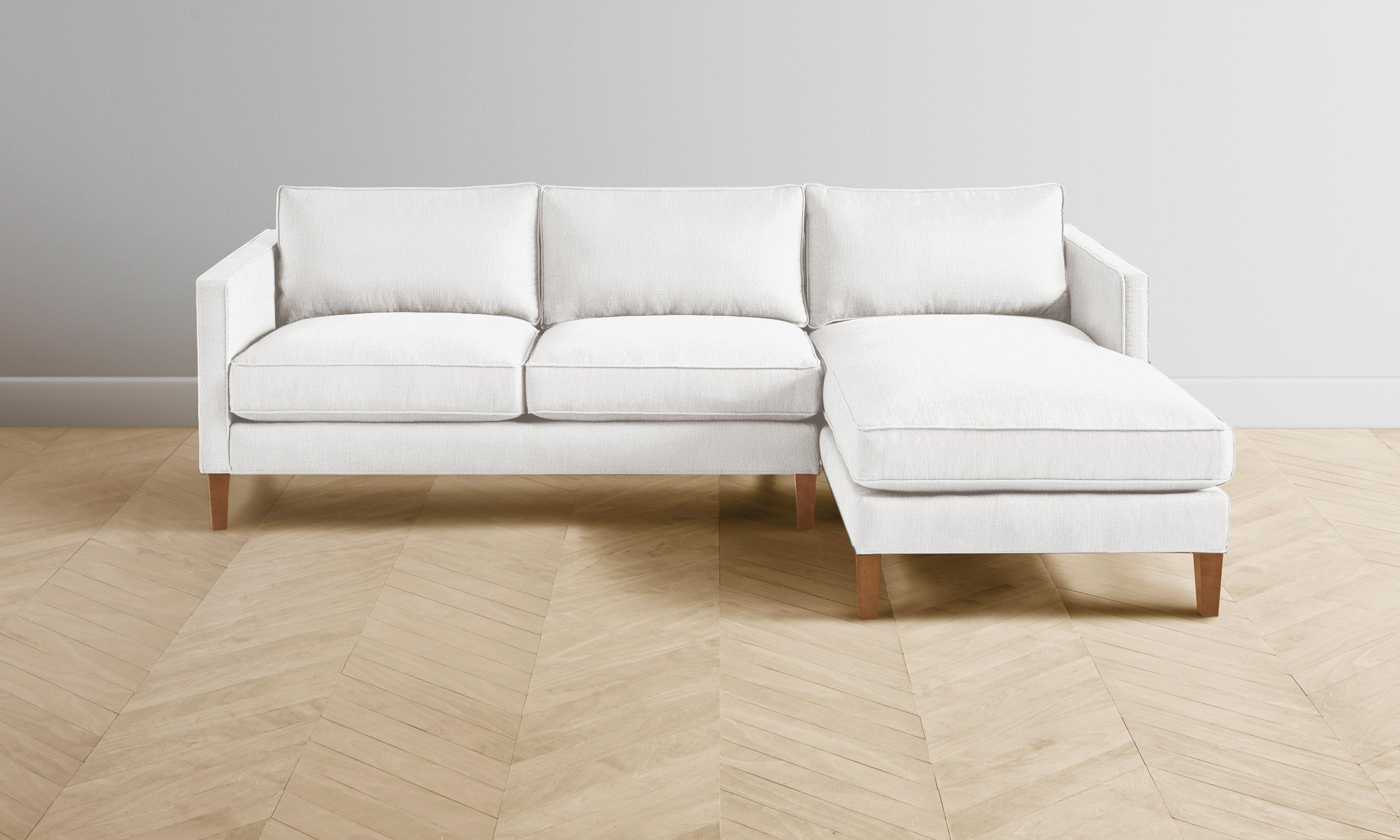 Crosby Sectional Sofa - Performance Bouclé Polar Fabric, Modern & Comfortable for Living Room, Family Room, or Lounge Area
