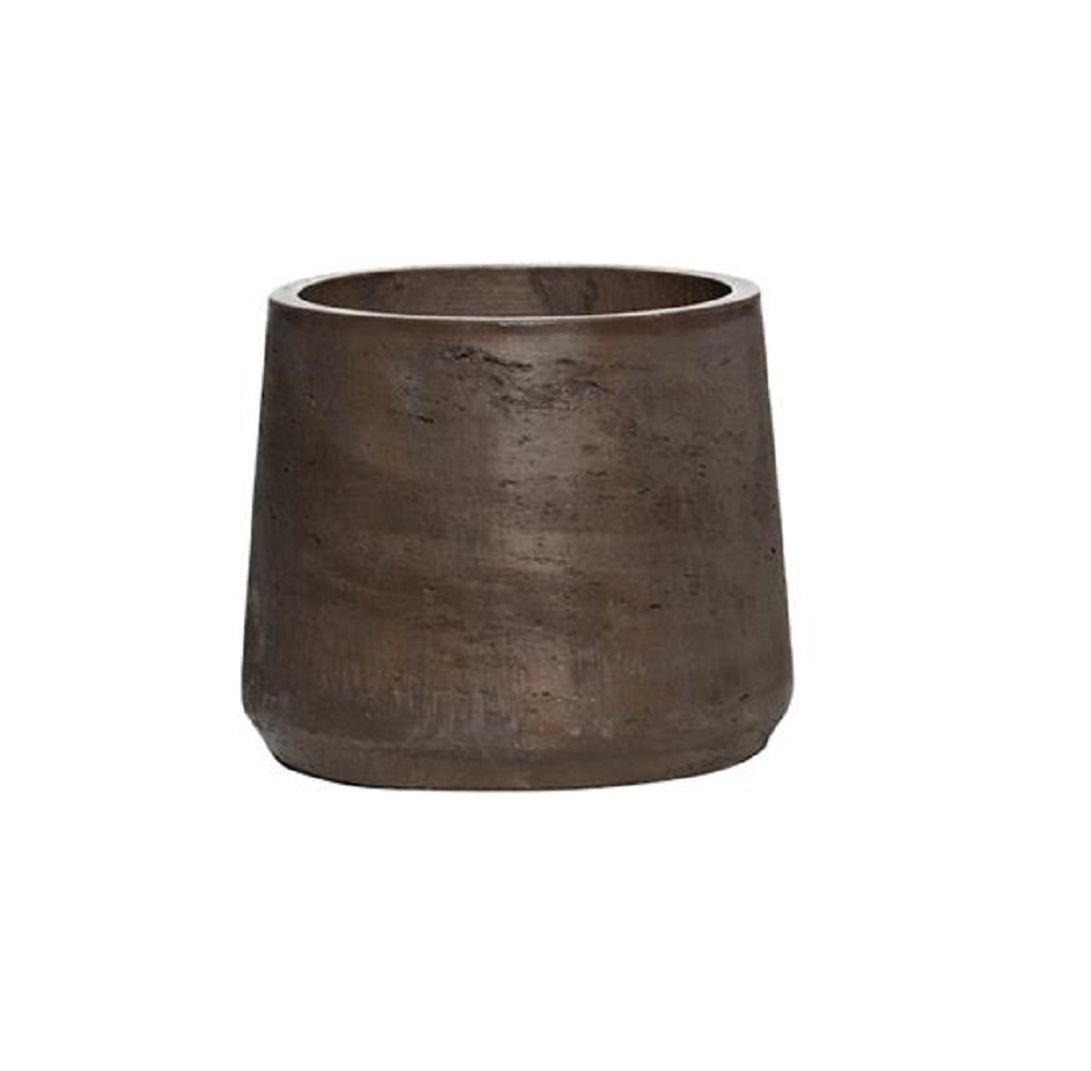 6 Inch Small Chocolate Planter 7 Inch Wide - Lightweight Washed Fiberstone Flower Pot for Indoor & Outdoor Plants - Perfect for Succulents, Herbs & Home Decor by Pottery Pots