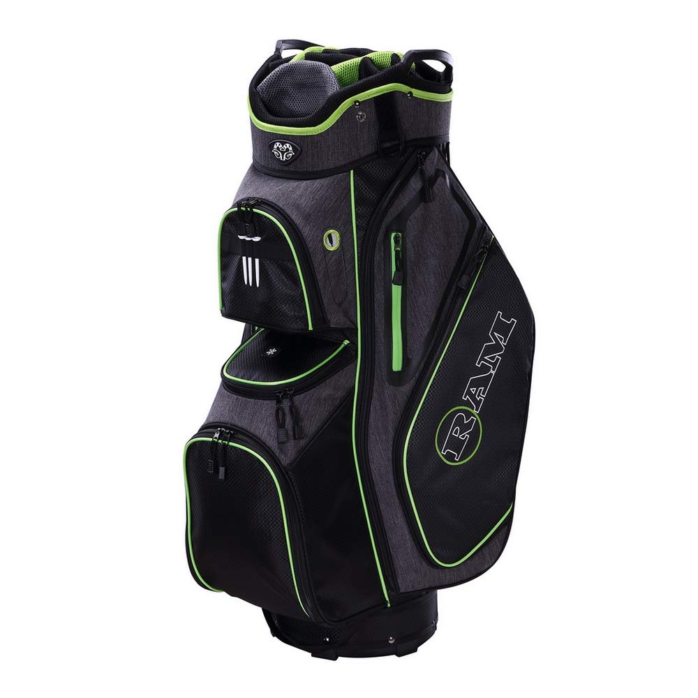 Ram Golf Tour Cart Bag with 14-Way Dividers Top - Durable & Spacious Golf Bag for Tournaments & Practice Rounds
