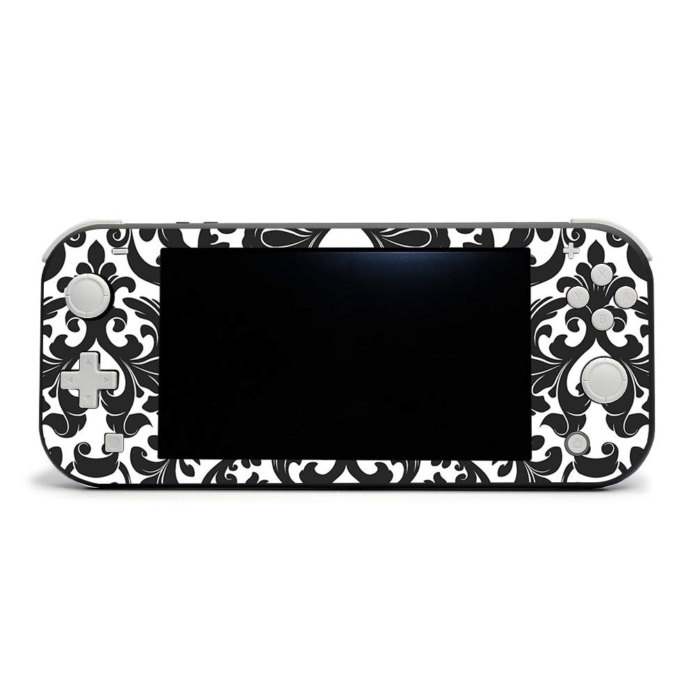 MightySkins Black Damask Vinyl Decal Wrap Cover for Nintendo Switch Lite - Protective, Durable Skin | Easy to Apply & Remove | Made in USA | Perfect for Gaming, Travel & Personalization