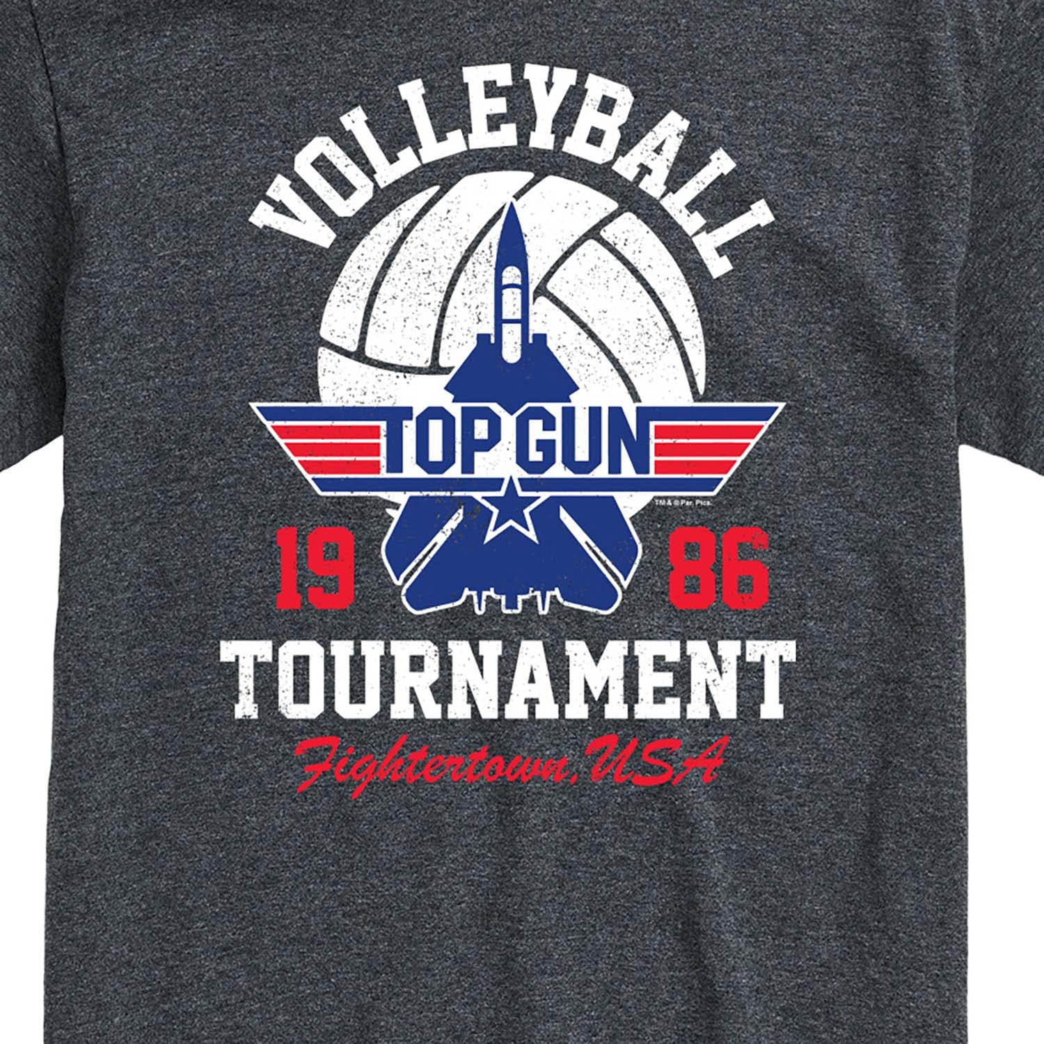 HYBRID APPAREL Men's Top Gun Volleyball Tournament Graphic T-Shirt - Short Sleeve Casual Tee for Sports Fans & Movie Lovers - Perfect for Beach Volleyball, Gym Workouts, and Everyday Wear