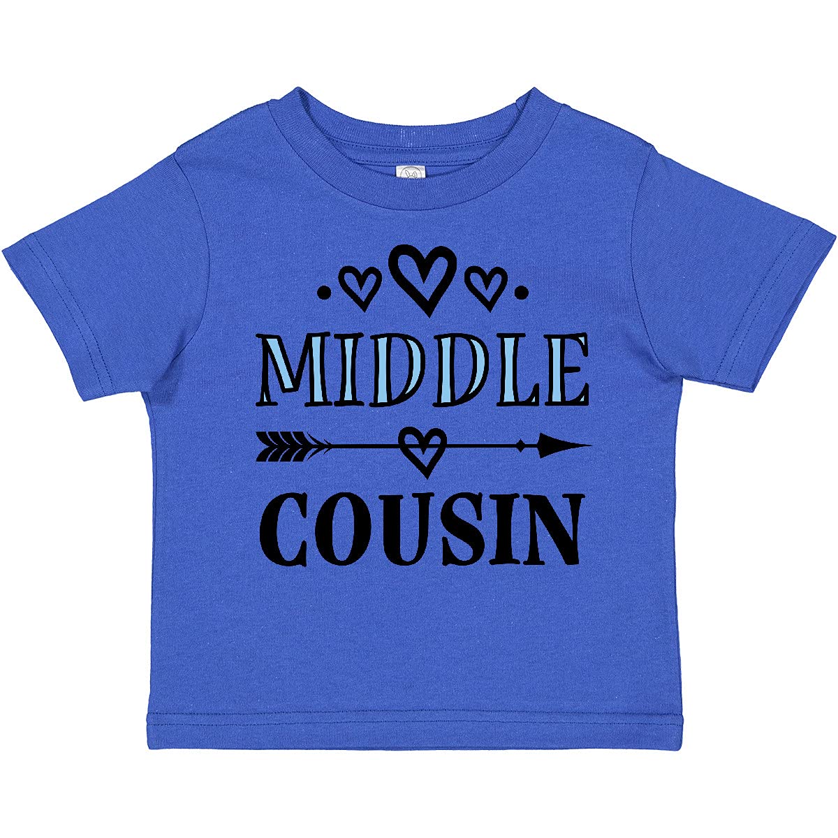 Inktastic Middle Cousin Toddler T-Shirt - Cute Sibling Matching Outfit for Family Photos & Special Occasions