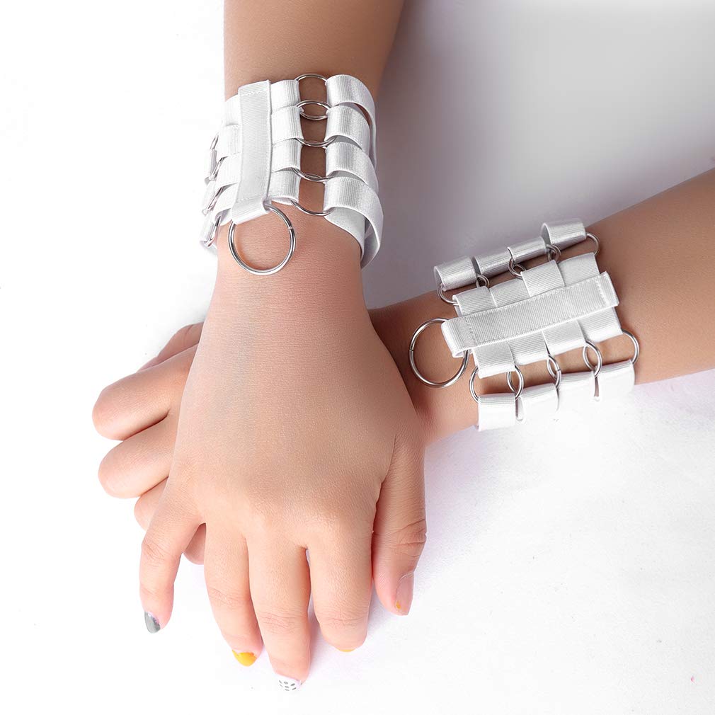 Punk Harness Bracelet for Women - Elastic Gothic Wrist Belt, Strappy Body Jewelry - Plus Size Goth Accessories for Dance, Rave & Alternative Fashion