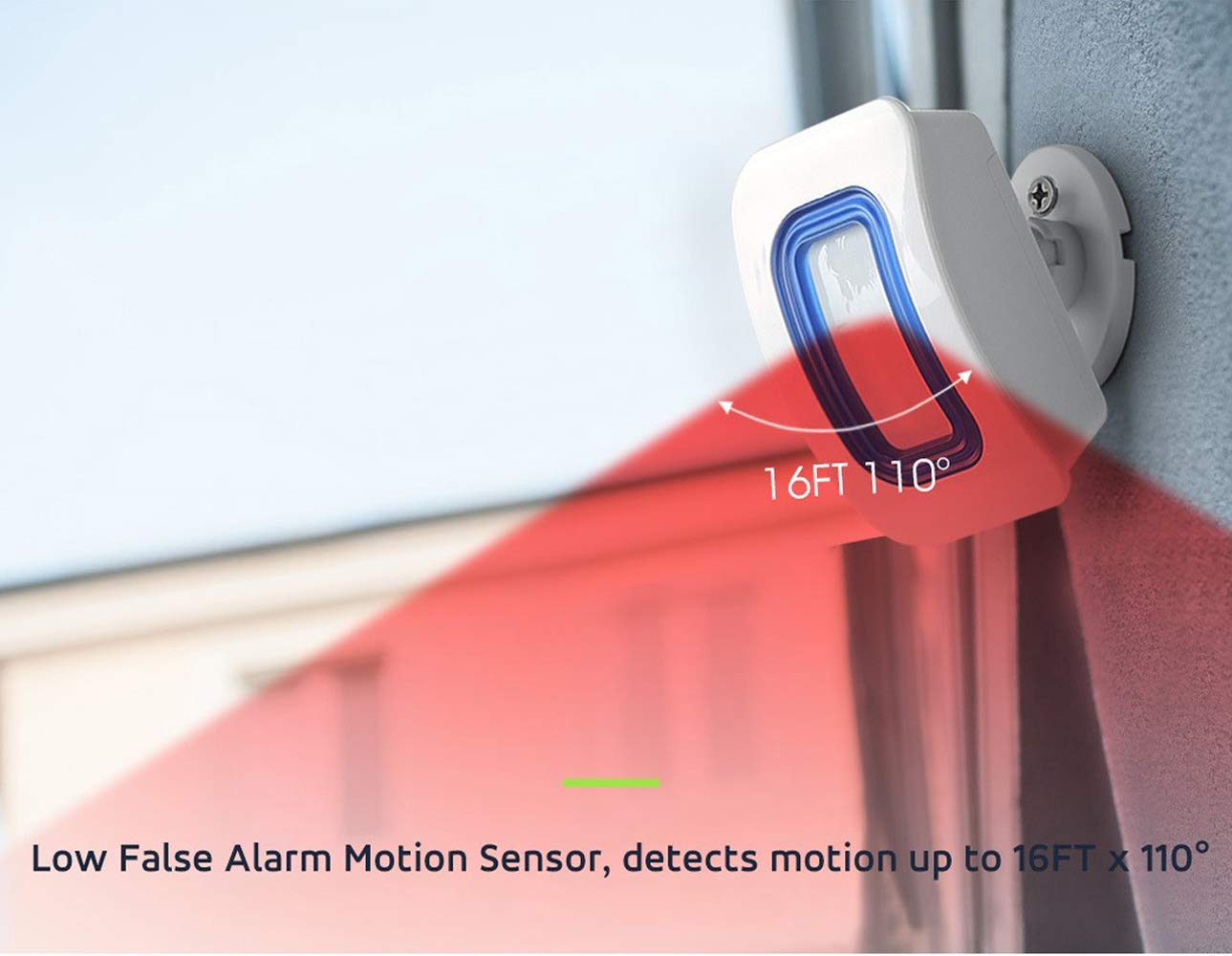 Wireless Motion Sensor Alarm - Add-on Motion Detector for Home Security (No Receiver Included) | Ideal for Indoor/Outdoor Surveillance, Garage, Shed & Entryway Protection