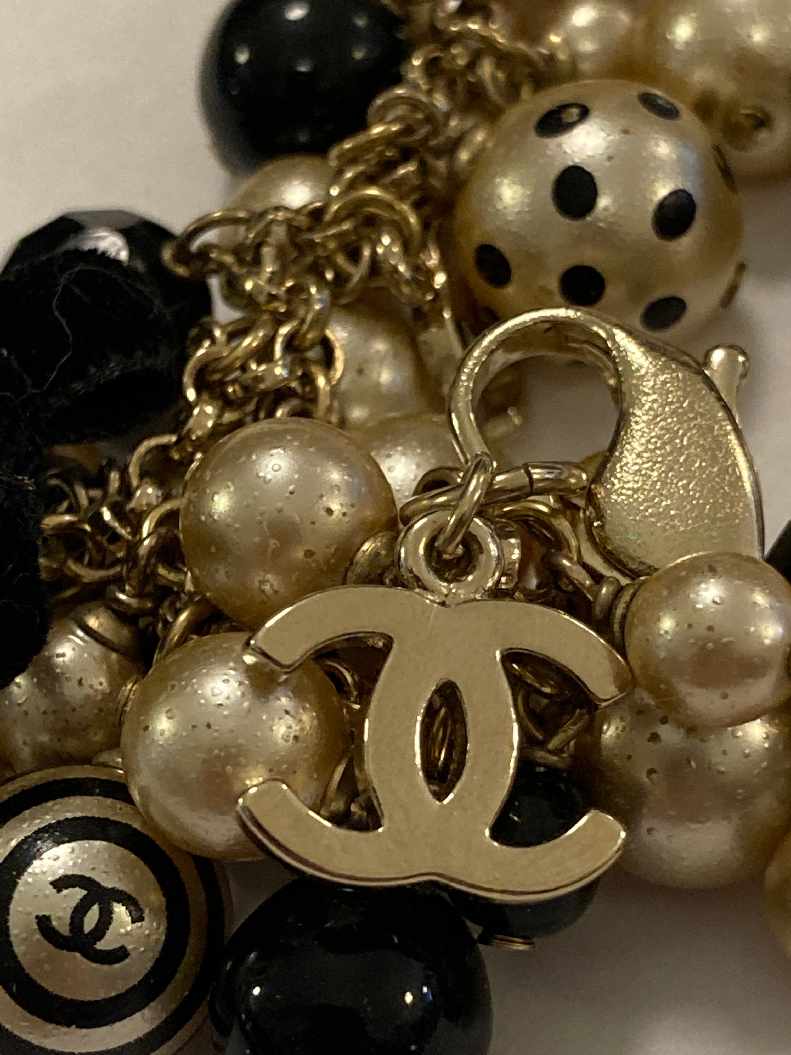 Pearl & CC Charm Bracelet for Women - Elegant Fashion Jewelry Gift for Birthday, Anniversary, Valentine's Day - Perfect for Parties, Weddings and Special Occasions