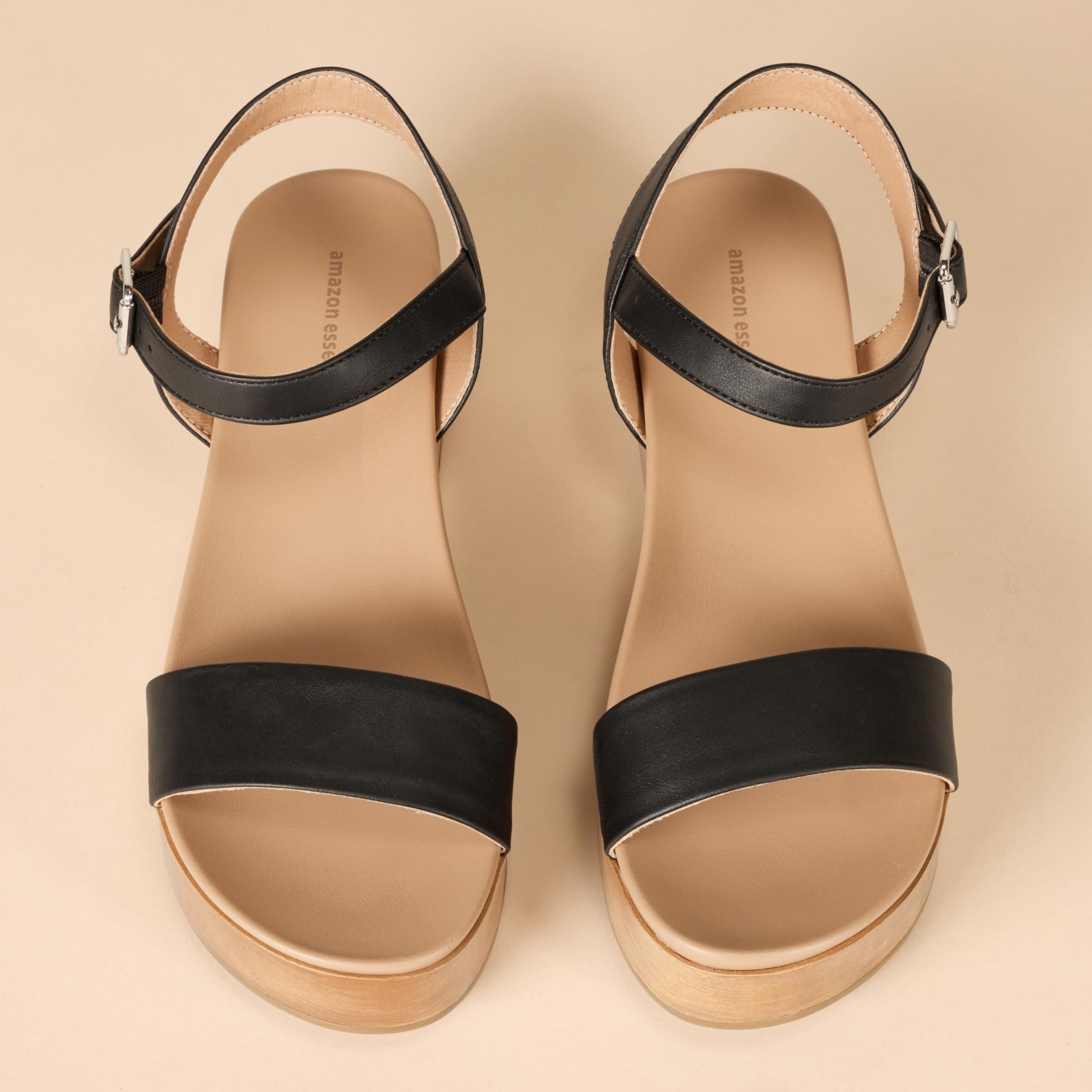 Amazon Essentials Women's Comfortable Two Band Flatform Sandal - Casual Summer Shoes for Beach, Walking & Everyday Wear