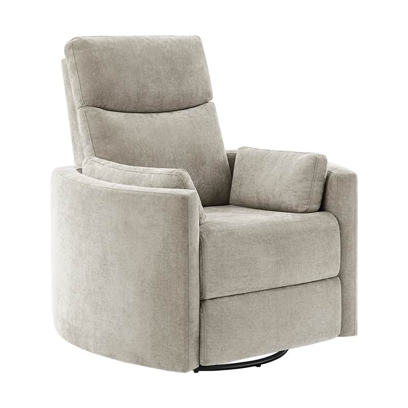 Monica Swivel Rocker Power Recliner Chair with Adjustable Headrest & Lumbar Support - Optional Removable Pillows - Perfect for Living Room, Home Theater & Relaxation