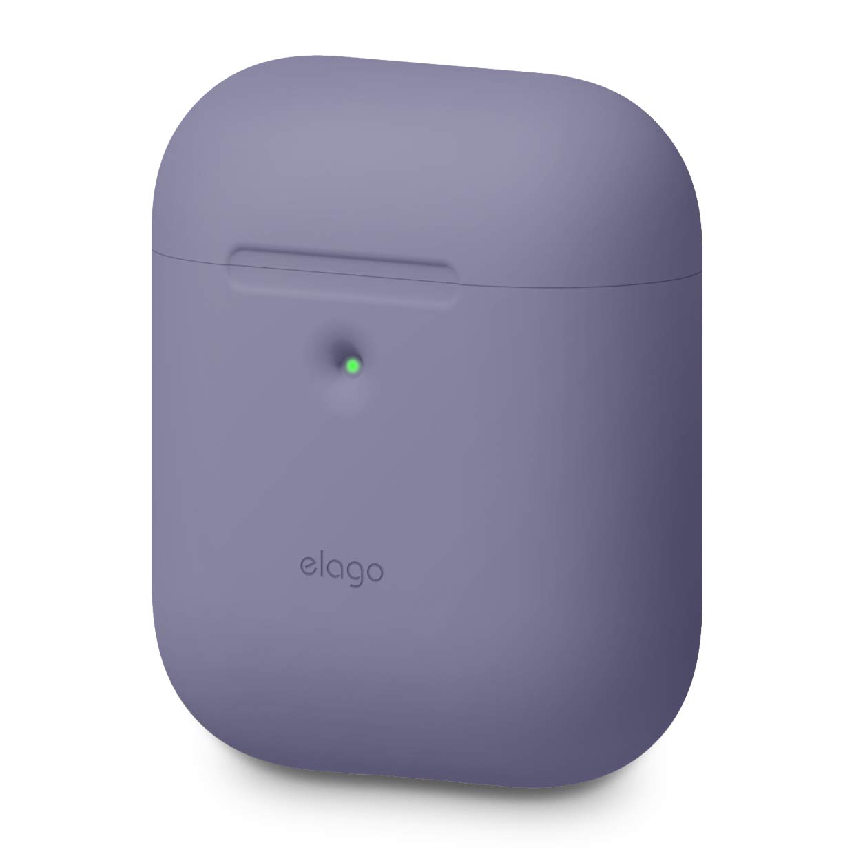 elago Silicone Protective Case for Apple AirPods 2 - Wireless Charging Compatible, Visible LED, Anti-Slip Interior Coating (Patent Registered) - Lavender Grey - Perfect for Gym, Travel & Everyday Protection