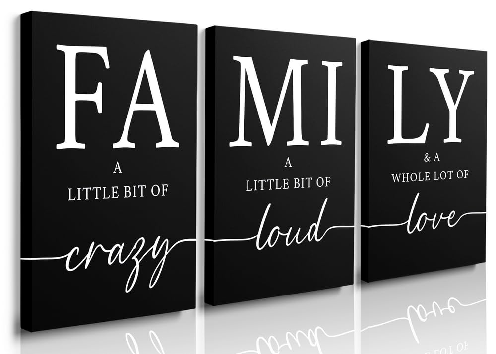 GUBIYU Black Wall Art Set of 3 - 16