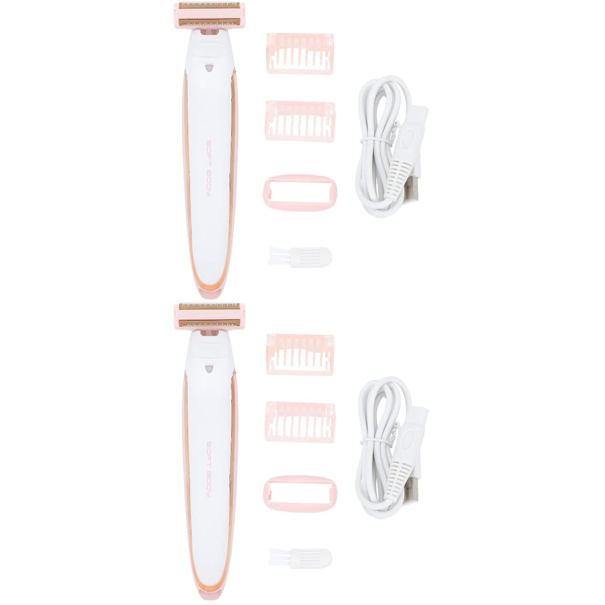 Professional Electric Hair Trimmer & Shaver for Men - 2-in-1 Head & Beard Grooming Kit with Splint White ABS Body - Perfect for Home, Travel & Salon Use