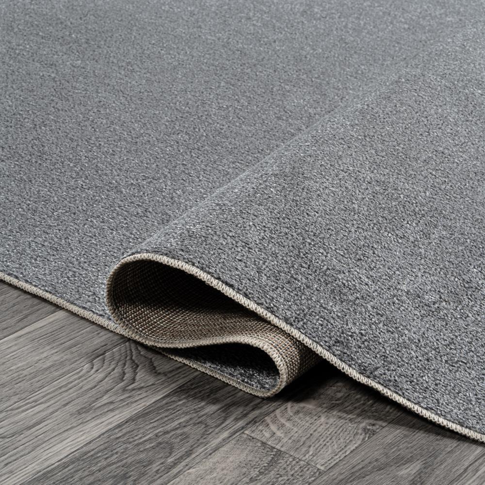 Twyla Classic Solid Low Pile Machine Washable Area Rug - Soft & Durable Non-Slip Living Room Carpet for Bedroom, Nursery & Home Decor