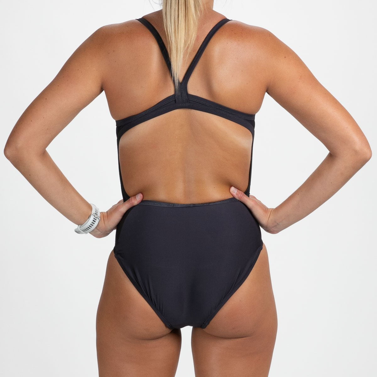 Women's One Piece Swimsuit - Black - High Waisted Tummy Control Bathing Suit for Beach, Pool & Vacation