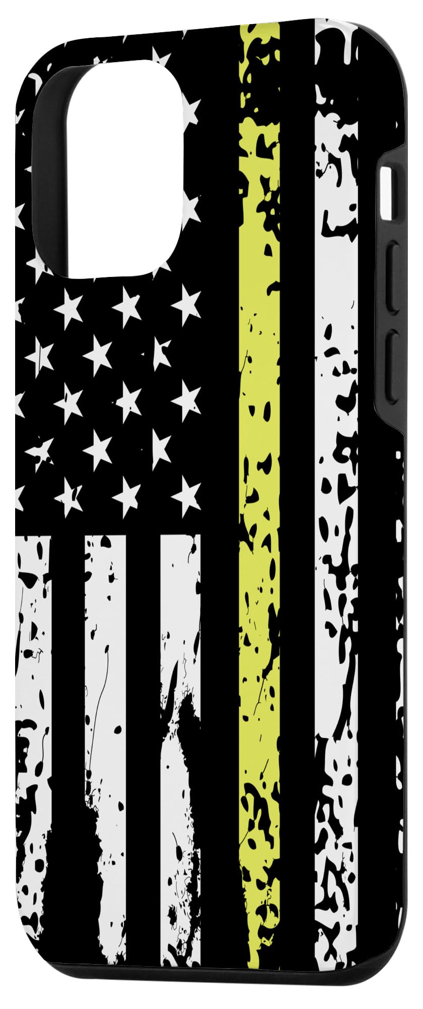iPhone 12 Mini Thin Yellow Line Phone Case - Premium 911 Dispatcher Gift Case for Emergency Responders | Perfect for First Responders, EMTs & Police Officers