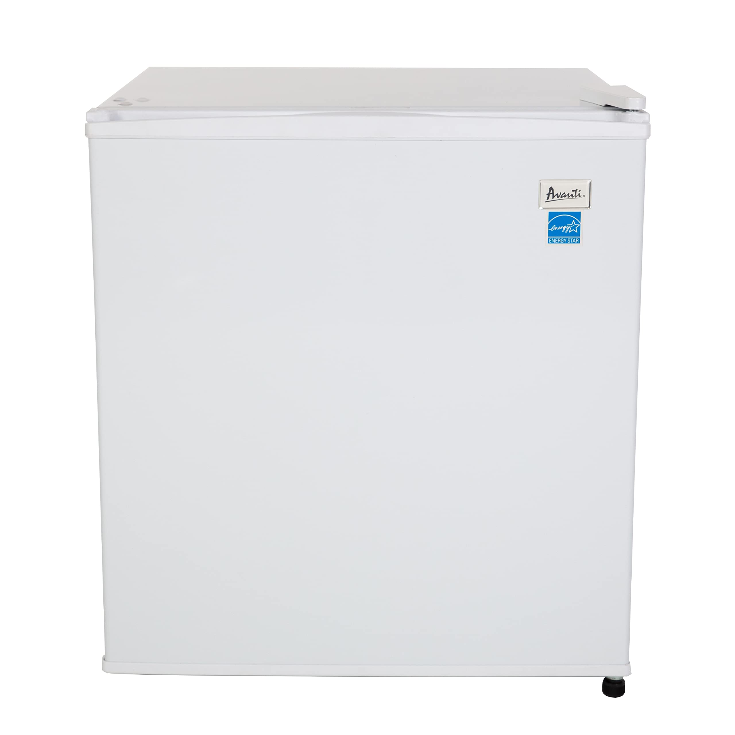 **Avanti 1.7 Cu.Ft Mini Fridge with Compressor Cooling - Compact Refrigerator for Home, Office, Dorm | Reversible Door, Adjustable Temp, Removable Shelves & Auto Defrost - White | Perfect for Snacks, Drinks & Small Spaces**