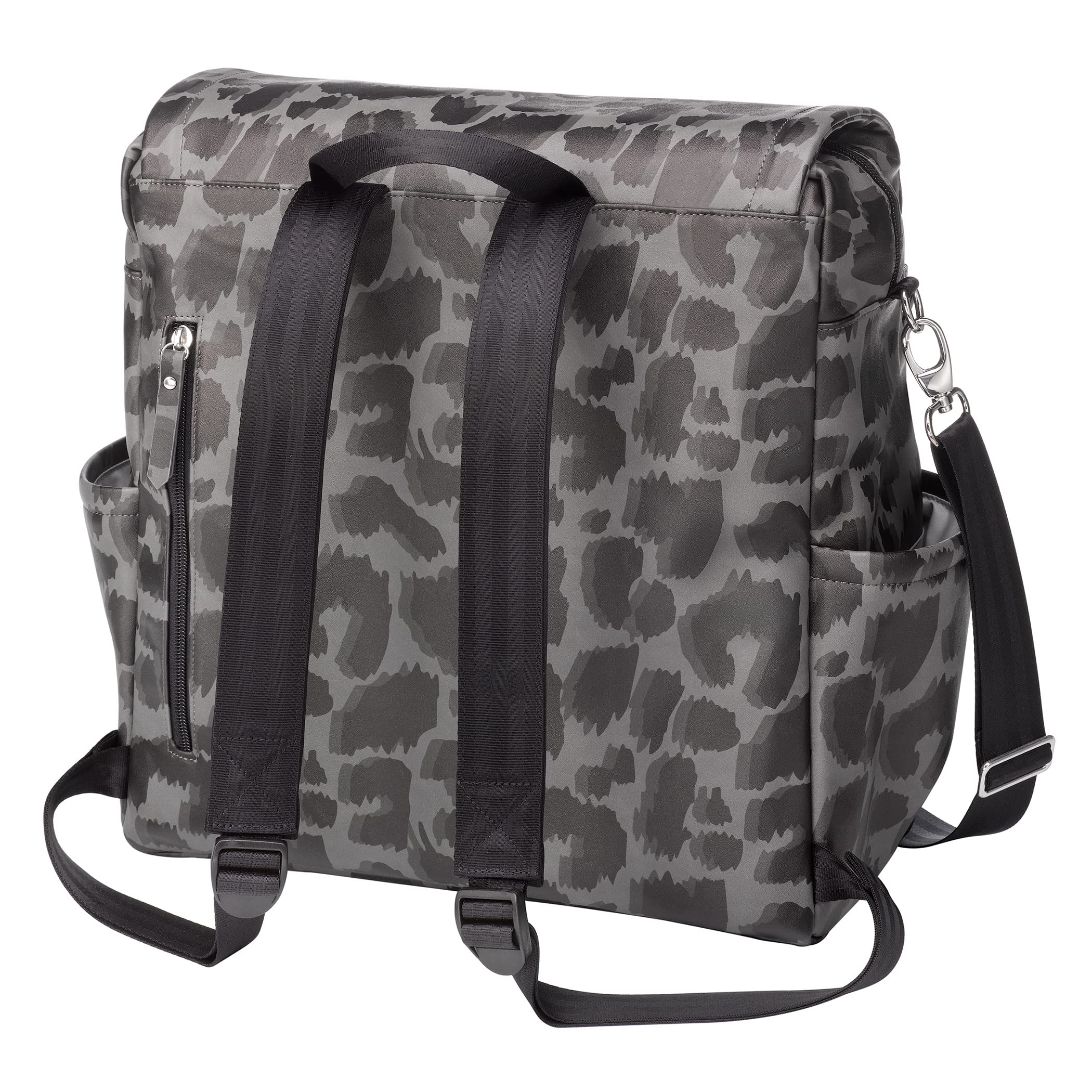 Petunia Pickle Bottom Boxy Backpack Diaper Bag - Stylish Spacious Baby Backpack for Moms & Dads | Waterproof Travel & Everyday Use | Shadow Leopard Print | Perfect for Daycare, Outings & Parenting On-The-Go