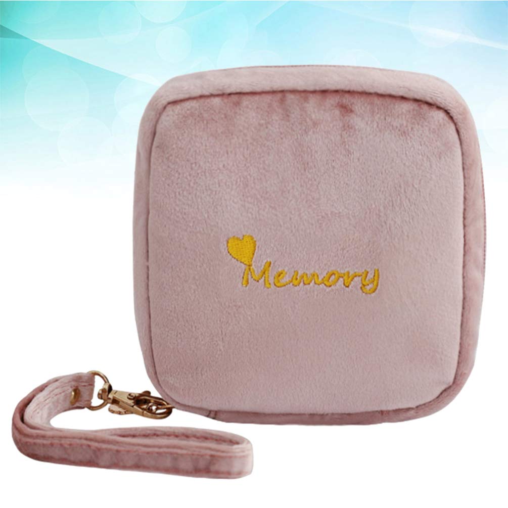 EXCEART 1pc Pads Organizer - Waterproof Period Pad Bag & Makeup Pouch for Women | Feminine Hygiene Products Storage | Travel Diaper Pouch & Tampon Disposal Bag | Portable Cosmetic Organizer for Gym, Office & Vacation Essentials