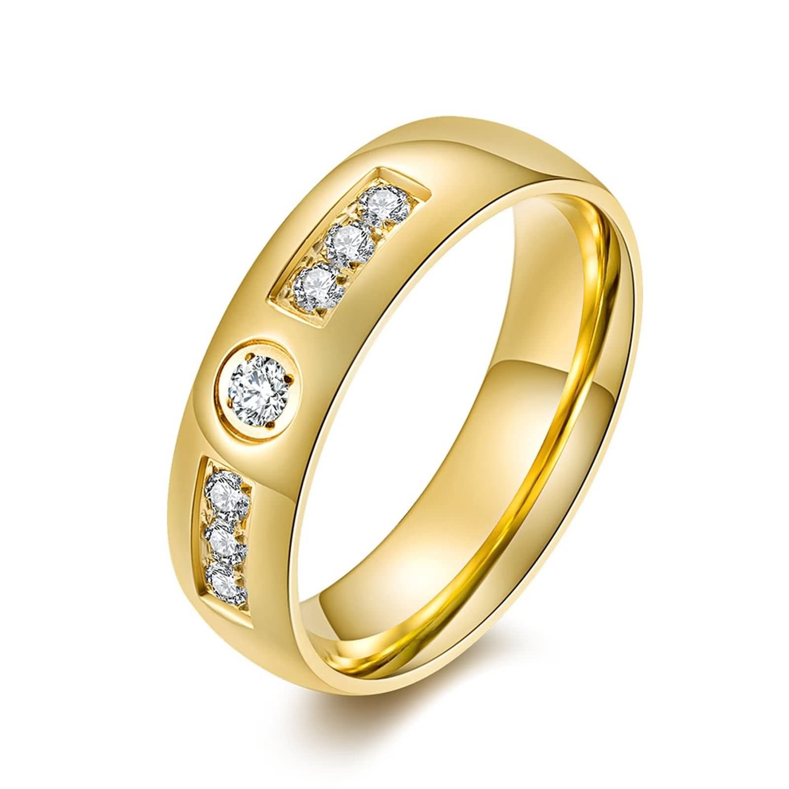 Stfery Promise Ring for Couples - Stainless Steel Love Jewelry with Zircon Inlay - Romantic Gift for Women & Men - Perfect for Anniversaries, Engagements & Valentine's Day