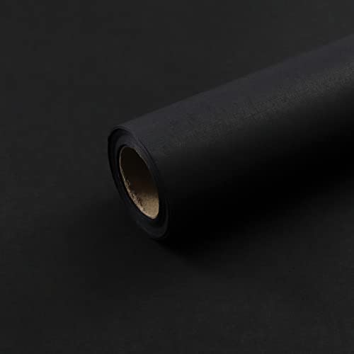 Premium Korean Solid Color Kraft Paper Roll - Black, Eco-Friendly Flower & Gift Wrapping Paper for Bouquets, DIY Crafts, and Elegant Present Packaging