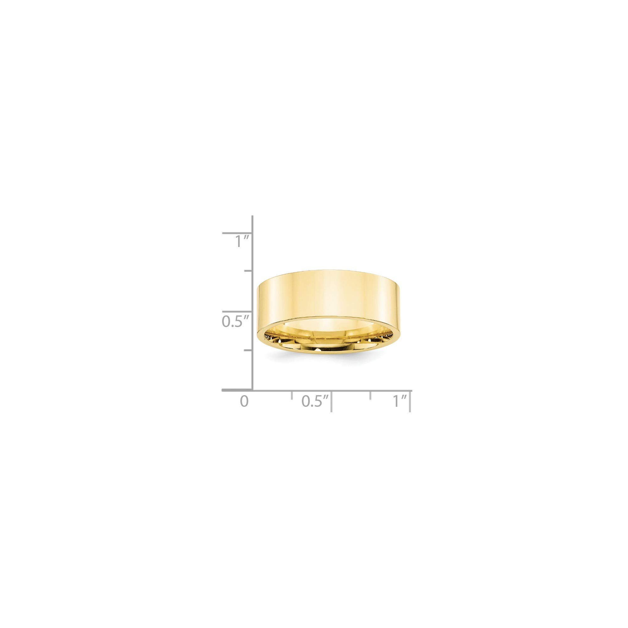 10k Yellow Gold 8mm Comfort Fit Band - Size 13 for Men