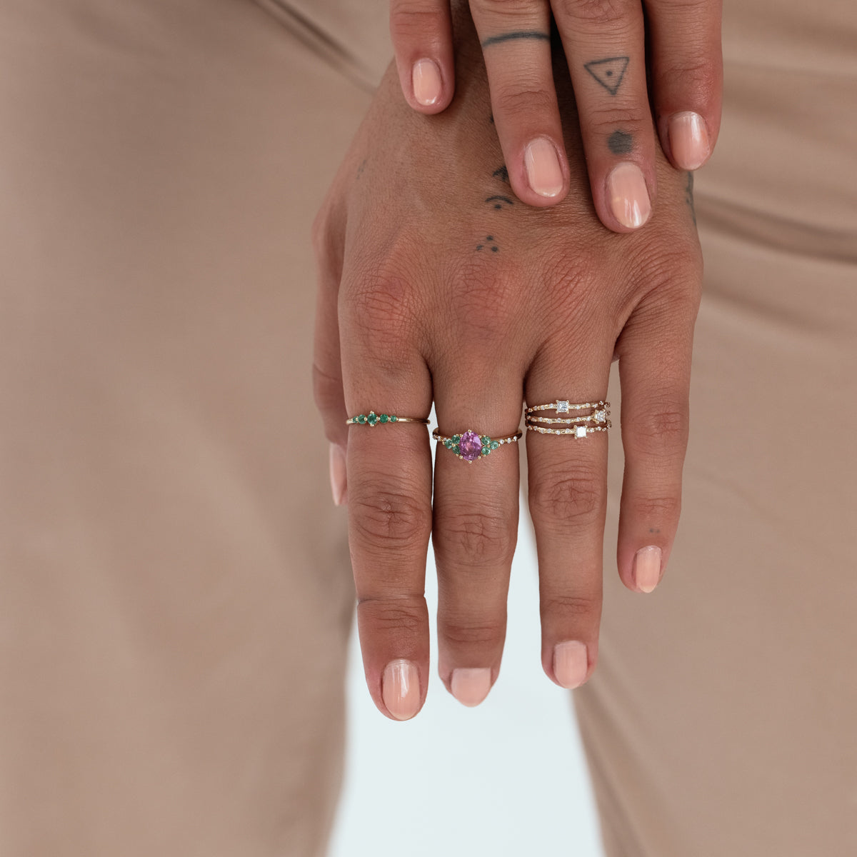 Starry Diamond Triple Band Ring - Elegant 3 Row Stackable Wedding Engagement Ring for Women - Perfect for Anniversaries, Proposals & Special Occasions
