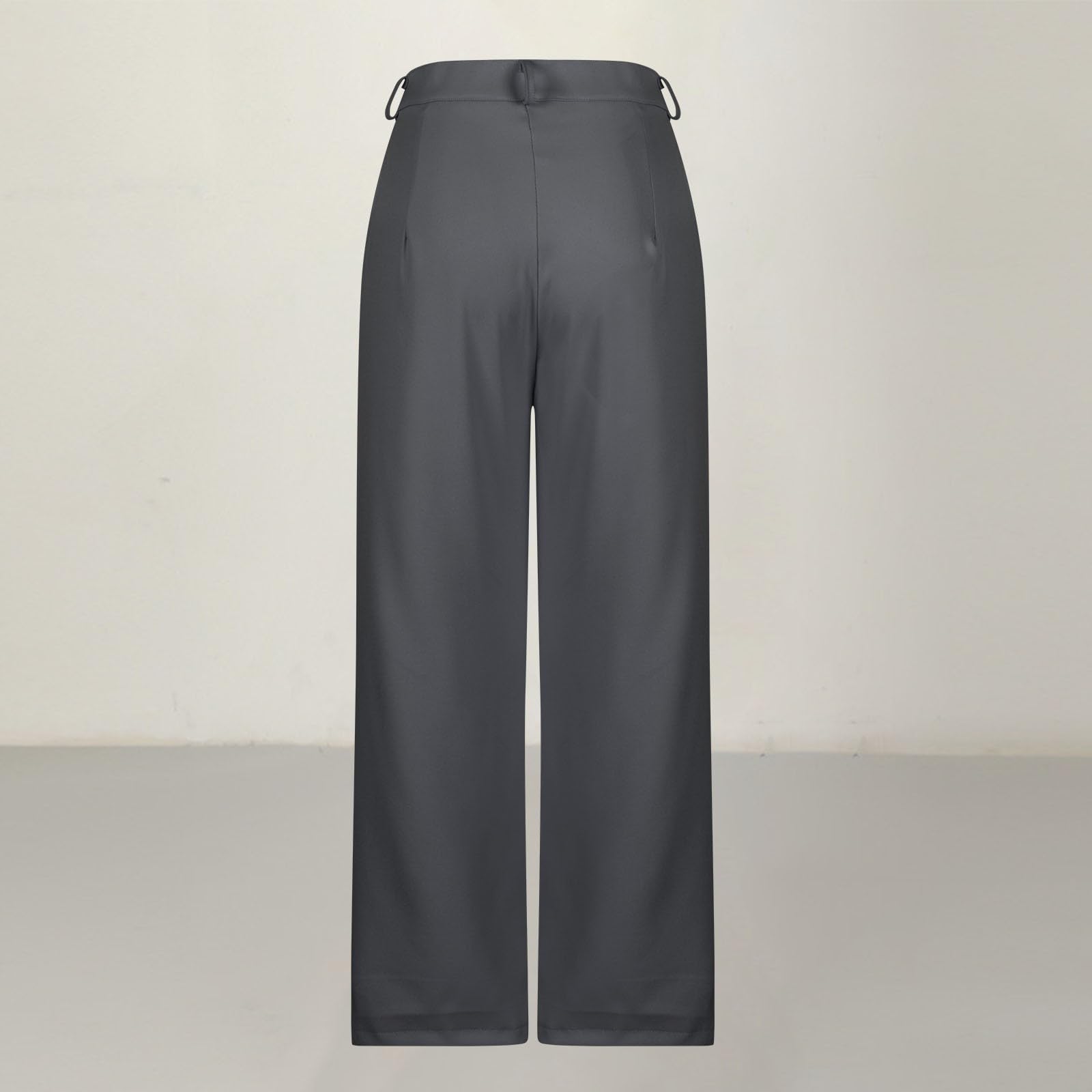 Women's High Waisted Wide Leg Dress Pants - Business Casual Office Trousers with Pockets & Button Closure | Perfect for Work, Meetings & Professional Events