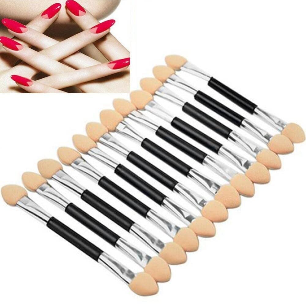 12 Pcs Disposable Dual Ended Eyeshadow Brushes Set - Soft Makeup Sponge Applicators for Professional & Everyday Eye Makeup - Perfect for Travel, Home Use & Makeup Artists (M M8T1)