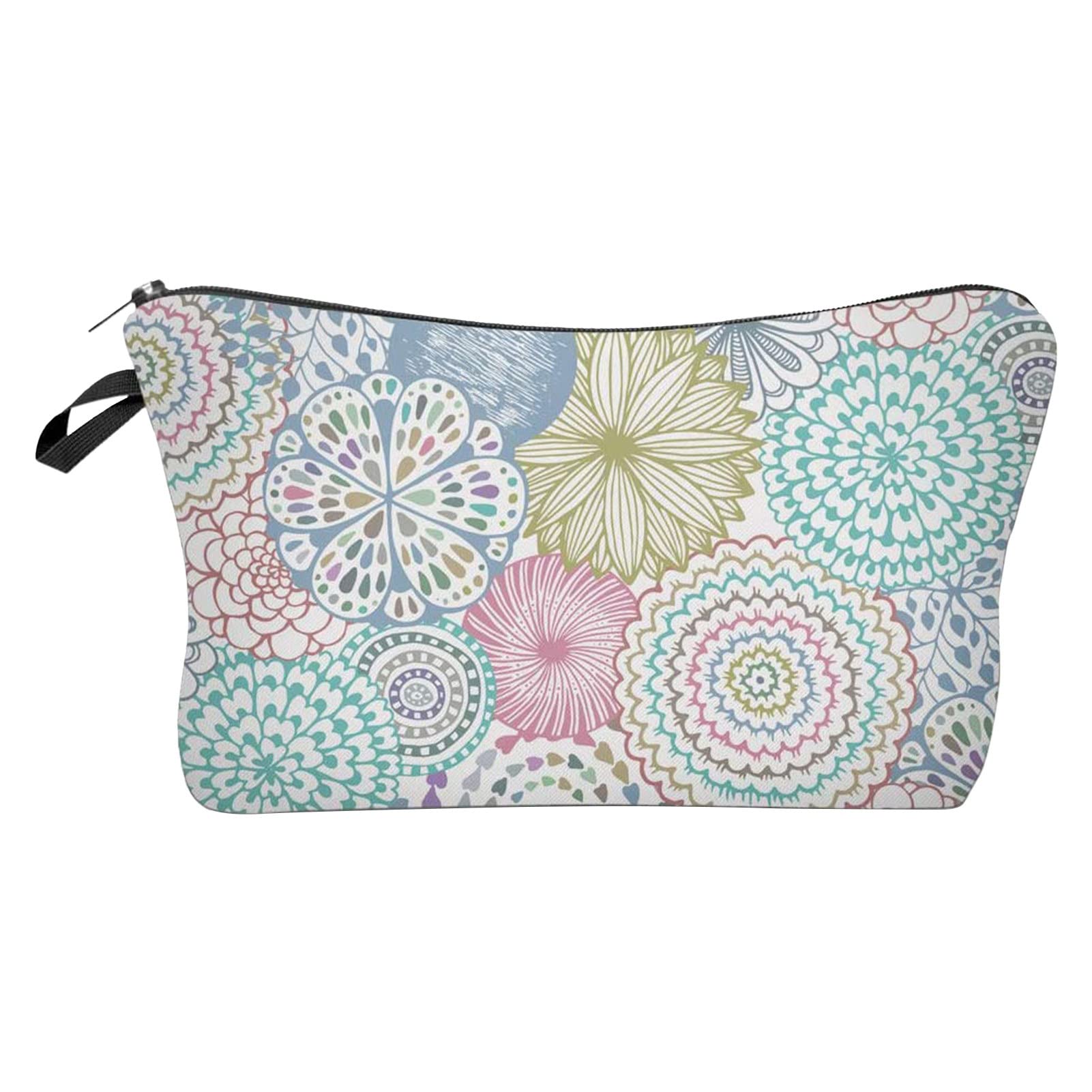 Floral Waterproof Makeup Bag - Colorful Cosmetic Pouch for Daily Use & Prom