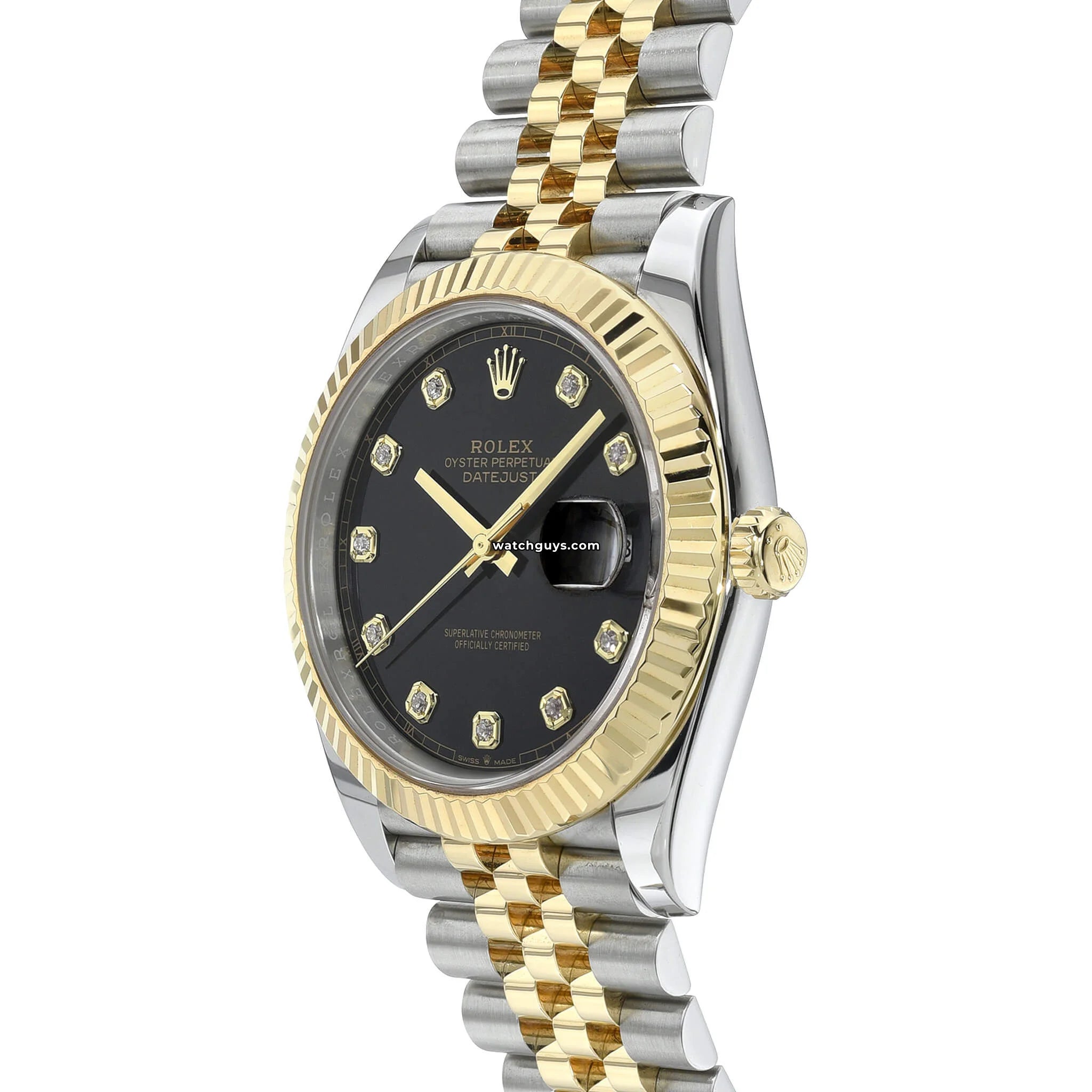 Rolex Datejust 126333 Men's Watch - Two-Tone Stainless Steel & Gold, Black Diamond Dial, Jubilee Bracelet - Perfect for Business, Formal Events & Luxury Gifts