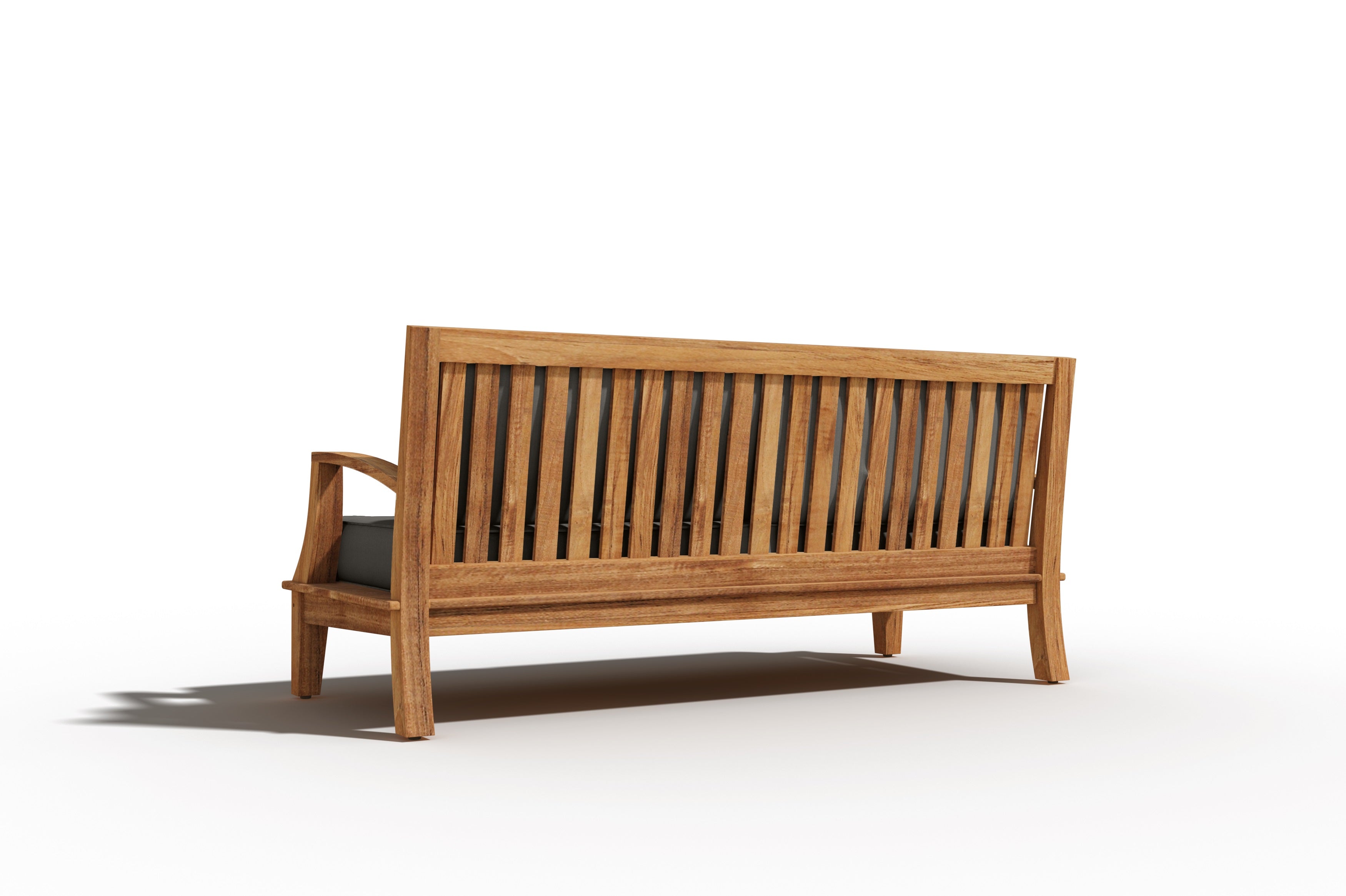 Eliane 4-Piece Teak Outdoor Patio Deep Seating Set with Sunbrella Charcoal Cushions - Durable & Weather-Resistant Furniture for Backyard, Garden, Poolside or Patio Relaxation