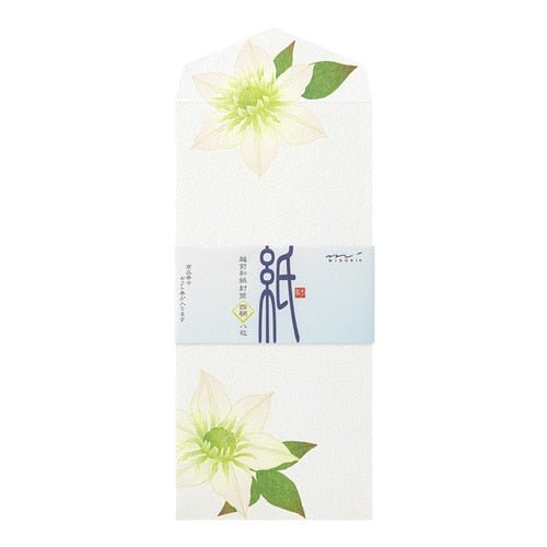 Seasons Silk Print Envelope Midori DESIGNPHIL - Elegant Japanese Style Stationery for Letter Writing, Gift Wrapping & Scrapbooking