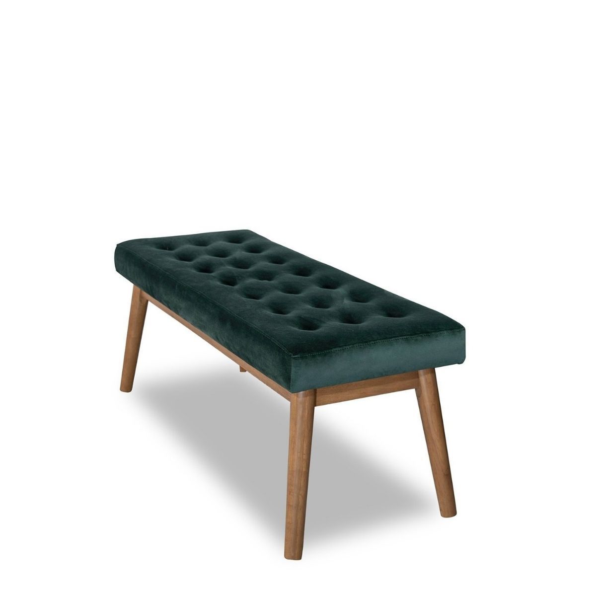 Delilah Modern Bench - Green Velvet Upholstered Entryway Seating for Living Room, Bedroom & Hallway | Stylish & Comfortable Furniture for Home Decor
