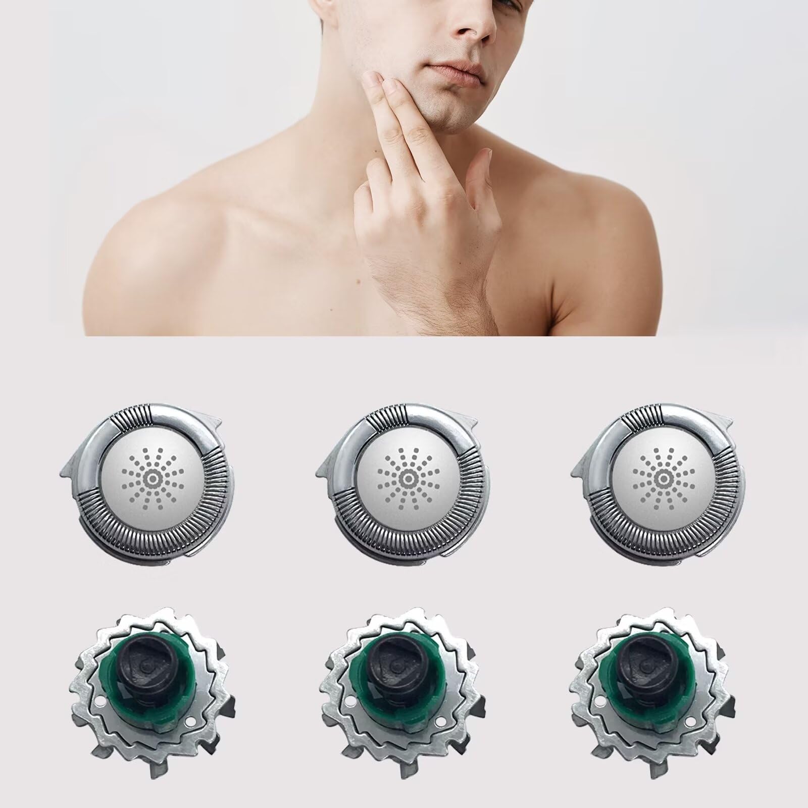 3 Pack Replacement Shaver Heads for Philips Norelco HQ5 Series HQ5886 HQ5890 HQ5401 HQ5421 - Compatible with Electric Razors for Men, Smooth Shaving at Home or Travel