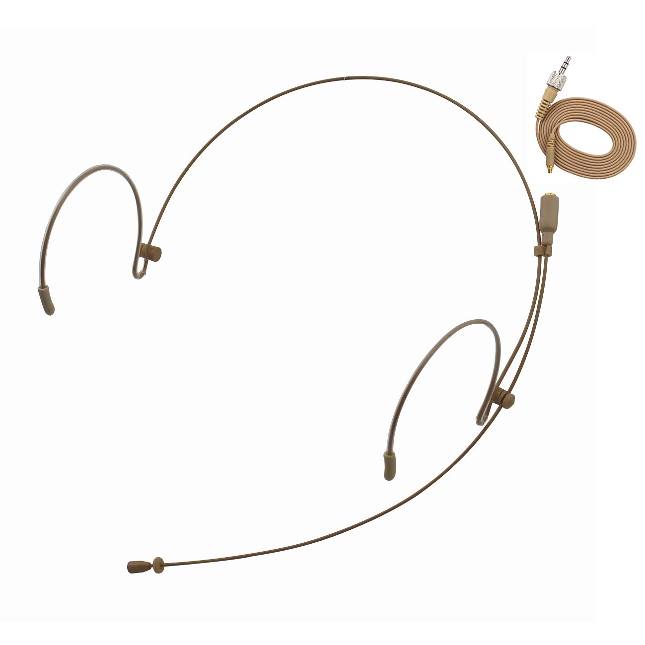 JK Professional Headset Microphone MIC-J 071S - Omnidirectional Mic for Sennheiser Wireless Systems - Ultra Lightweight & Compact Design - Ideal for Live Performances, Broadcasting, and Public Speaking
