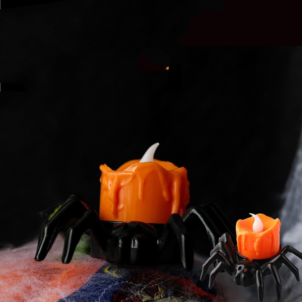 Spooky Halloween Spider Candlestick Decorations - Gothic Candle Holders for Halloween Party, Home & Table Decor - Perfect for Haunted House, Pumpkin Patch & Trick-or-Treat Decor