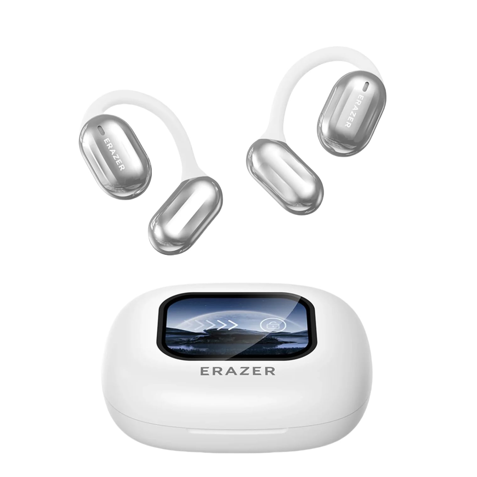 XP2 Wireless Earbuds - Bluetooth 5.3 Open-Ear Headphones with Stereo Sound, Comfortable Over-Ear Hooks, 2024 New Model (White) - Perfect for Running, Gym Workouts & Outdoor Activities