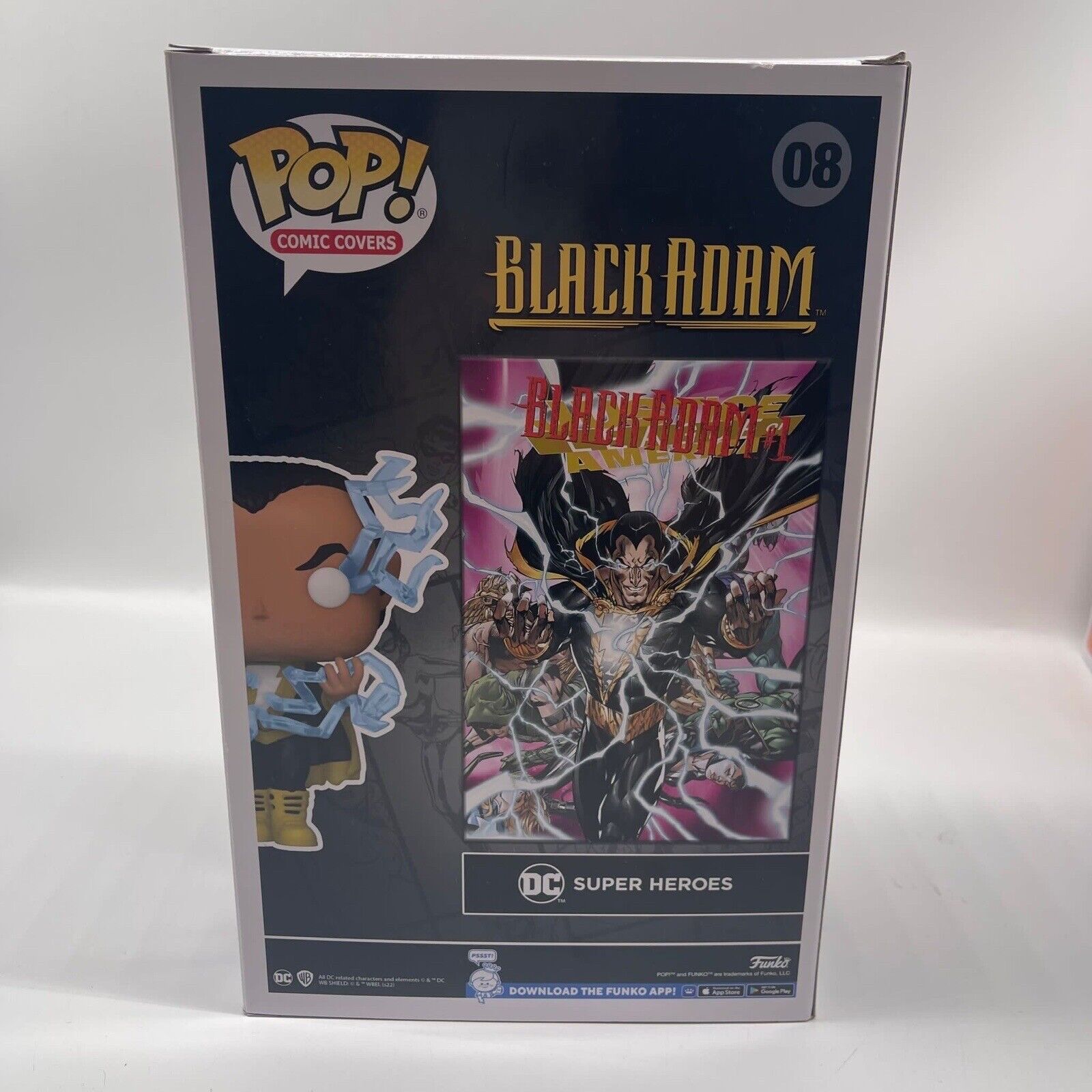Black Adam Glow in The Dark #08 Funko Pop Vinyl Figure - DC Comics Collectible for Movie Fans & Home Display