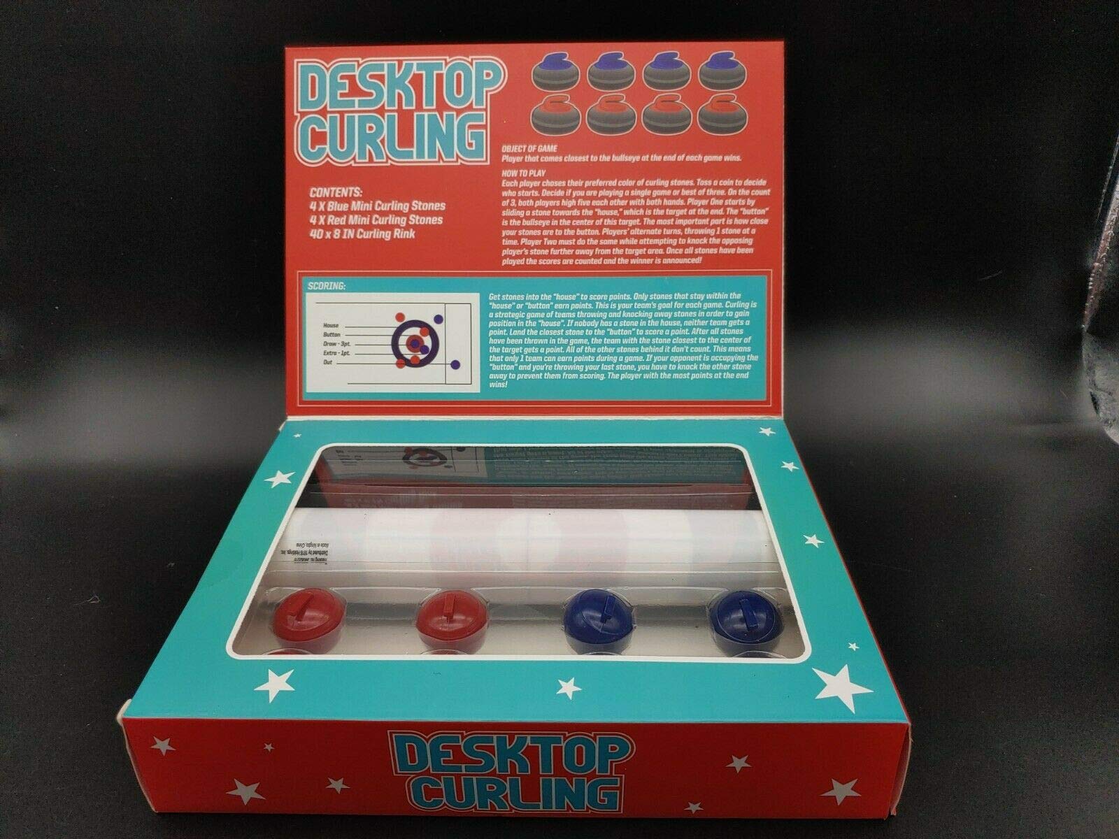 Desktop Curling Game Set - Fun Winter Sports Miniature for Office & Home Entertainment - Perfect for Stress Relief, Parties & Family Game Nights