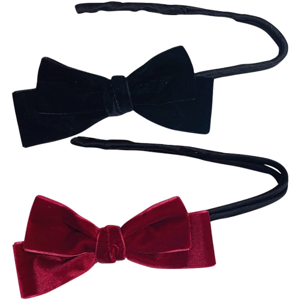 Lurrose 2-Pack Hair Bun Maker Set - Bowknot Headband & Fabric Donut Bun Shaper for Women and Girls - Perfect for School, Parties, Weddings and Daily Hair Styling Accessories