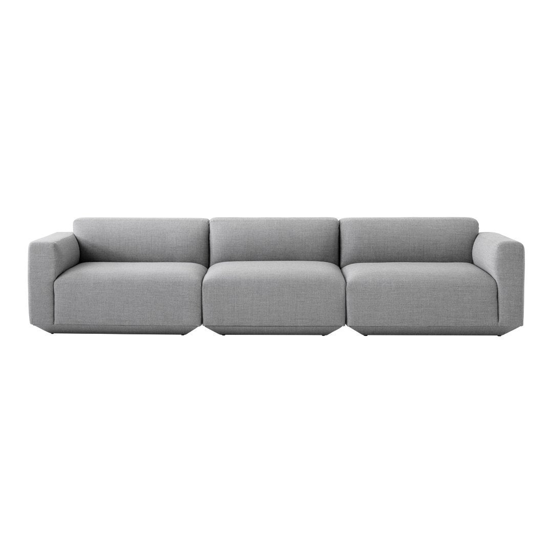 Develius Model D 3-Seater Sofa - Modern Comfortable Couch for Living Room, Lounge & Office - Soft Fabric Upholstery with Sturdy Wooden Frame