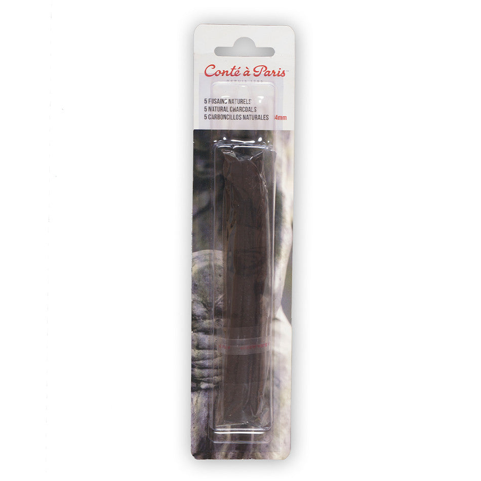 Conté à Paris Natural Charcoal Drawing Set - 5 Square Sticks for Sketching & Shading | Perfect for Artists, Students & Professional Sketching