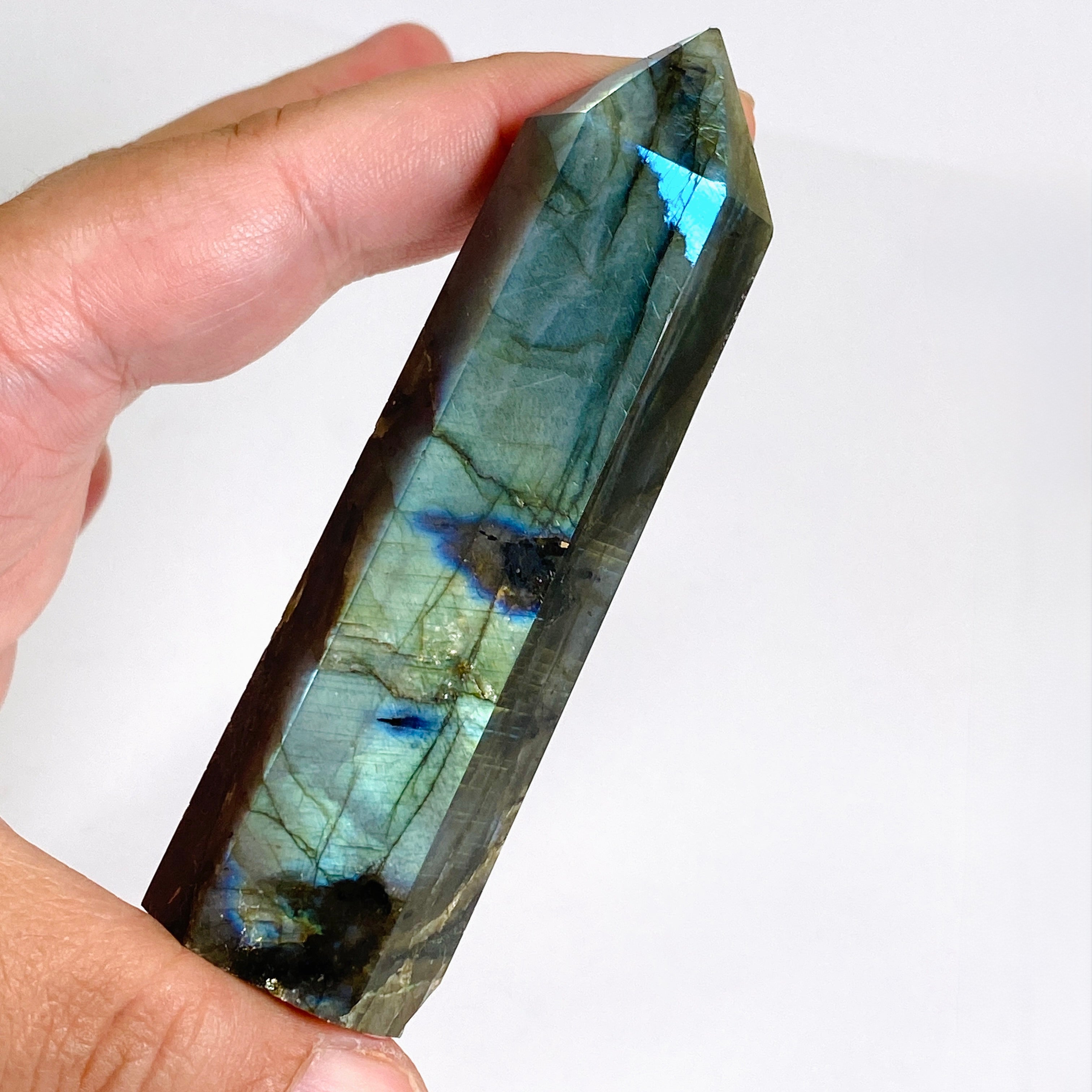 Labradorite Small Generator LSG 06 - Portable Crystal Energy Device for Home & Office Meditation, Healing & Spiritual Practice