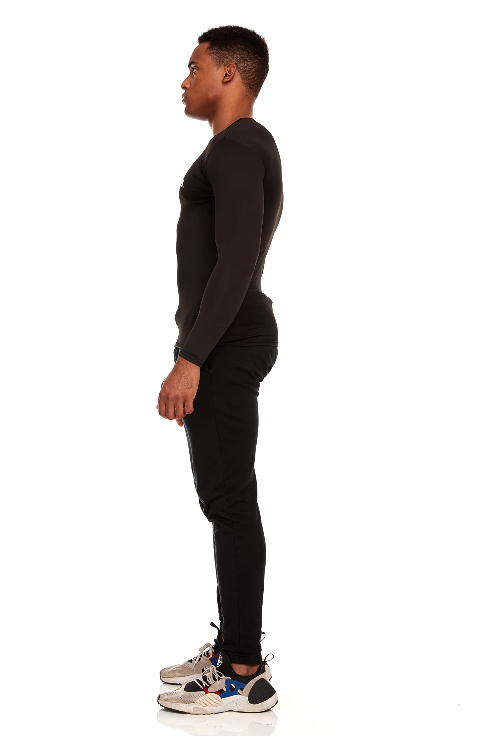 Russell Athletic Men's Long-Sleeve Compression Top - Lightweight Moisture-Wicking Workout Shirt for Running, Gym & Training - Performance Baselayer for Athletes (Ideal for Cold Weather Workouts & Layering)