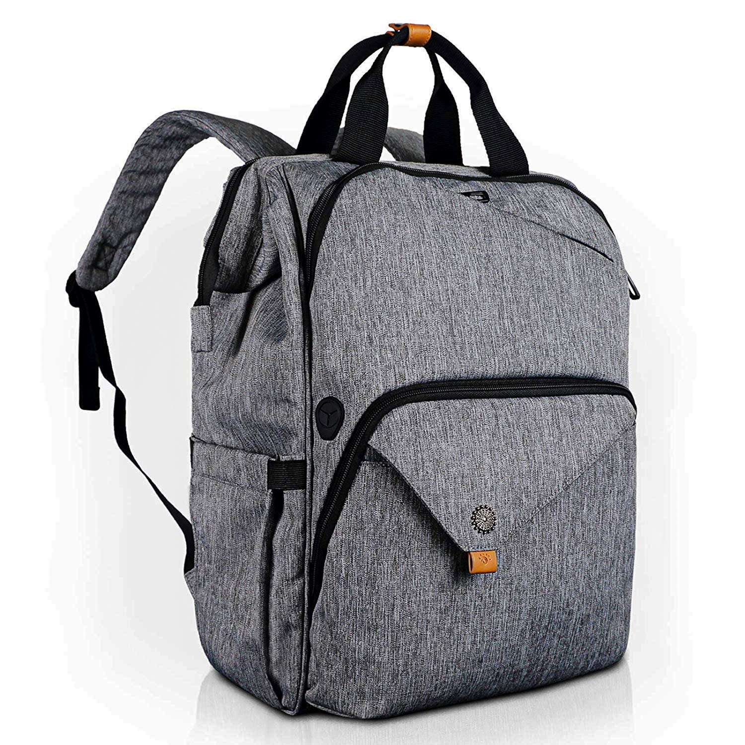 Hap Tim Women's Travel Backpack - Airline Approved 15.6 Inch Laptop Backpack for Work, School & Teacher - Lightweight Grey Business Backpack for Commuting, Business Trips & Daily Use