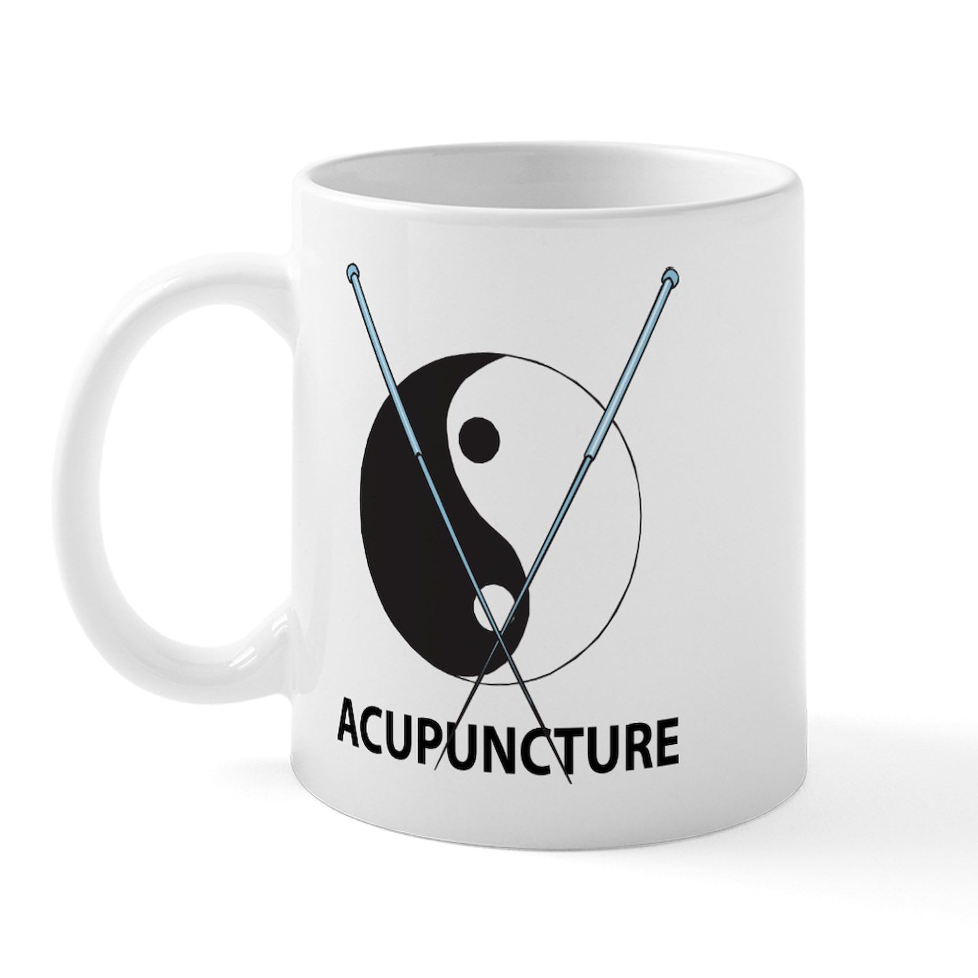Acupuncture Ceramic Coffee Mug 11 oz (325 ml) - Funny & Unique Gift for Acupuncturists, TCM Lovers - Perfect for Tea, Coffee & Office Use