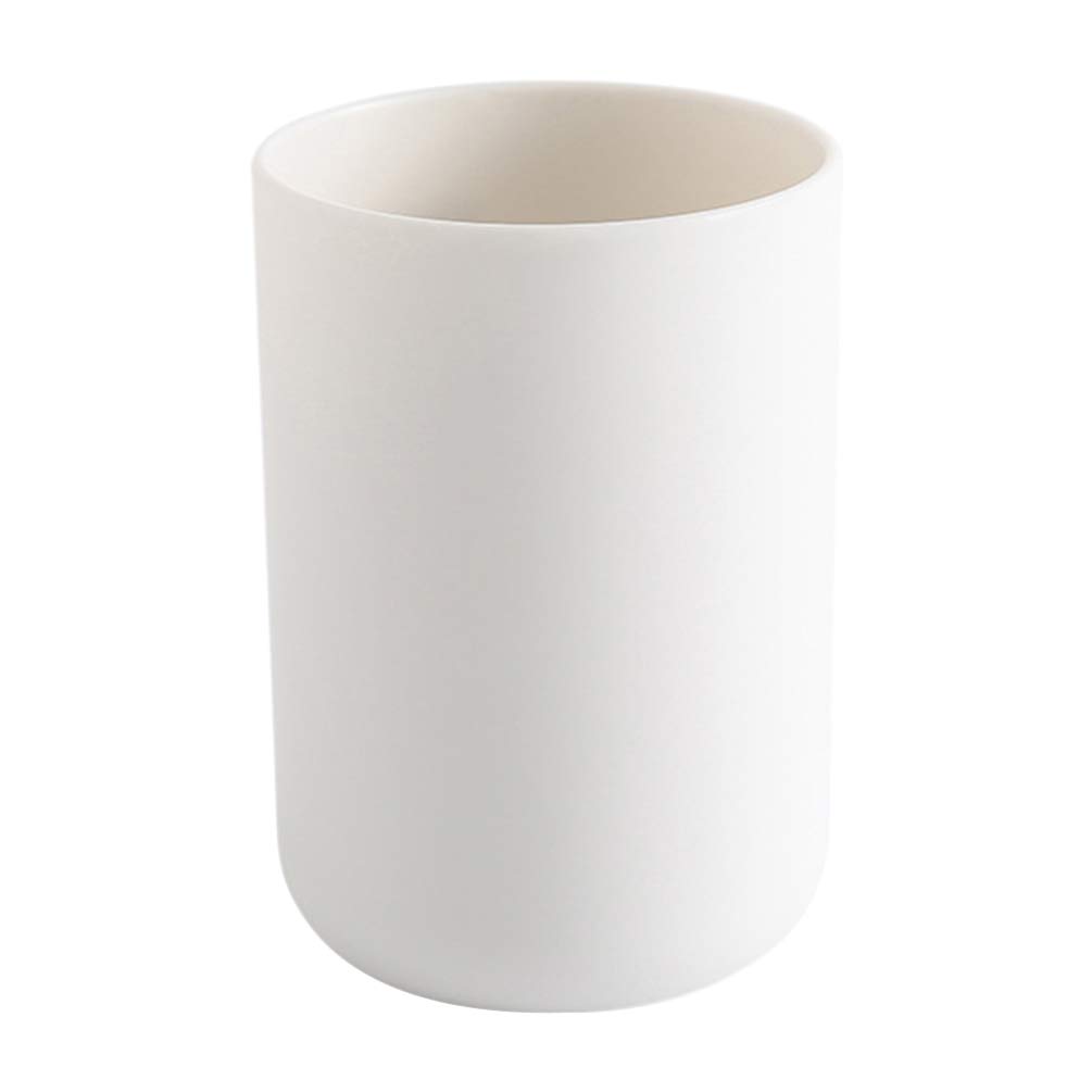 Cabilock 4-Pack 300ML Toothbrush Holder Set - Bathroom Countertop Toothpaste Cup & Tumbler (2 Grey + 2 White) - Perfect for Organized Sinks, Dorm Rooms & Small Bathroom Spaces