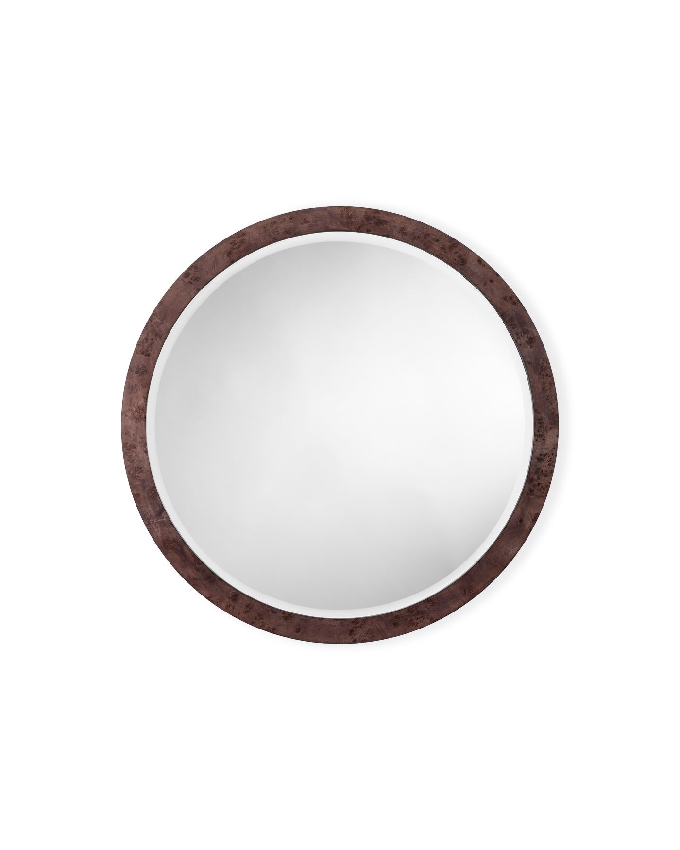 Chandler Round Mirror - 18 Inch Decorative Wall Mirror for Living Room, Bedroom & Bathroom - Vintage Style Home Decor with Rustic Wood Frame - Perfect for Home Staging & Interior Design
