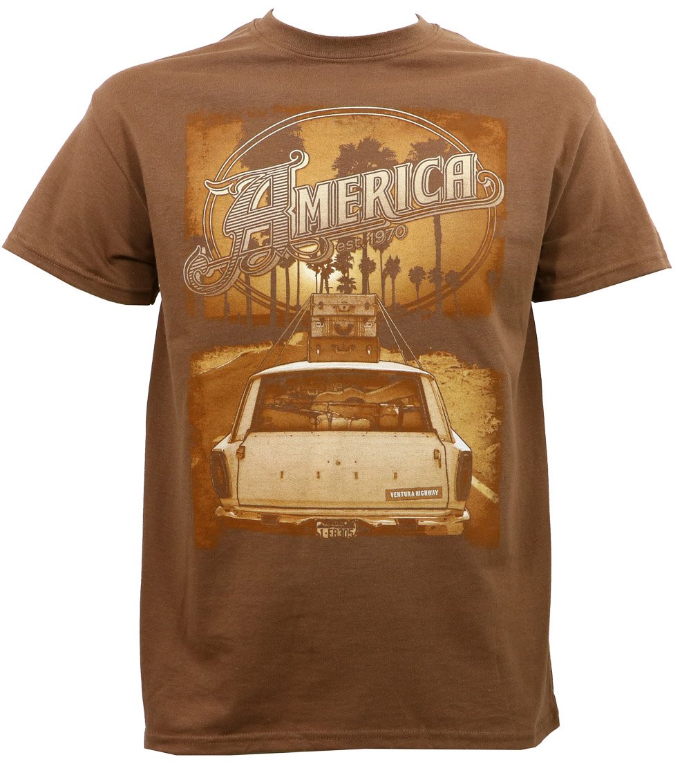 Ventura Highway Men's Brown T-Shirt - Medium Size | Casual Streetwear for Everyday Comfort & Style