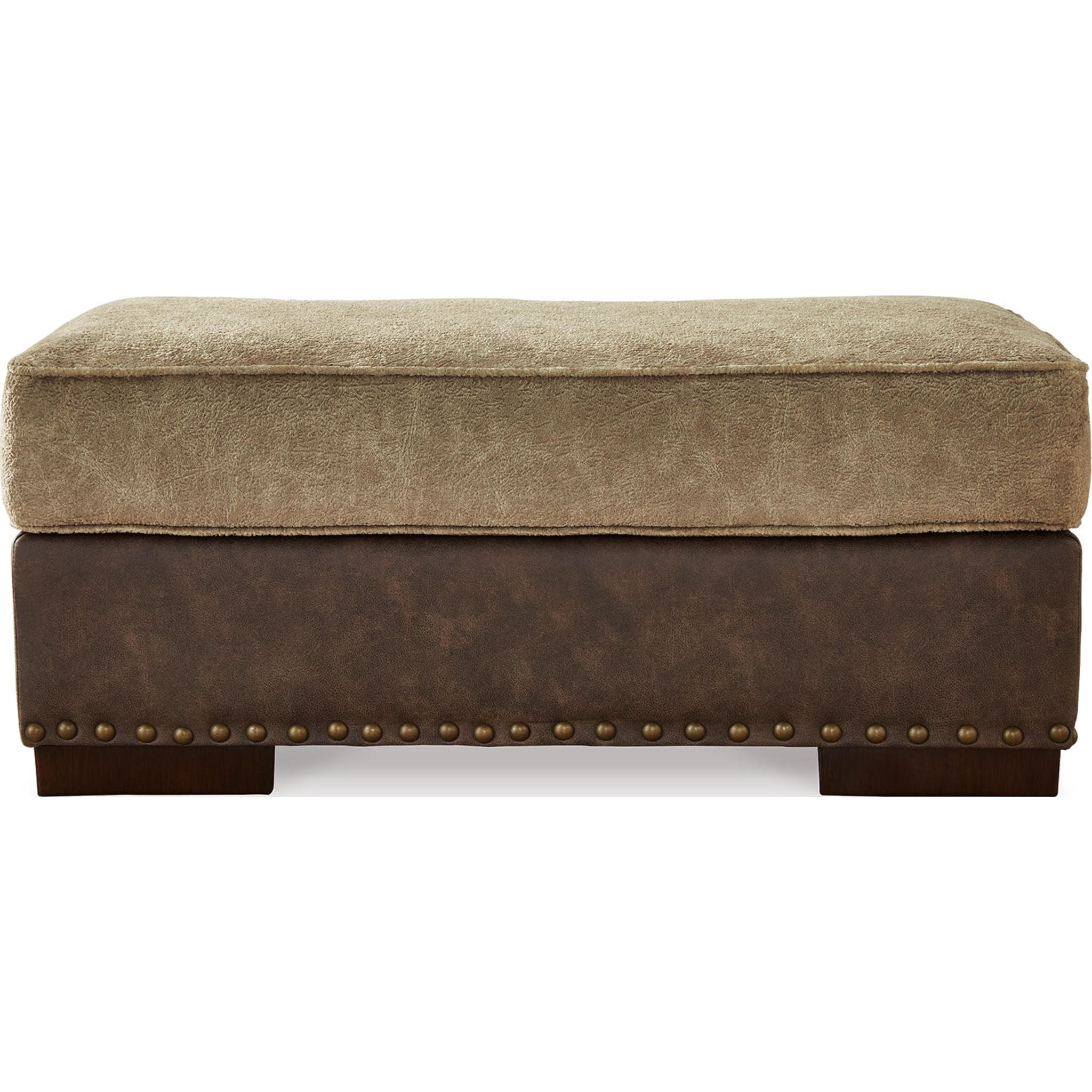 Alesbury Ottoman Storage Bench with Cushion - Chocolate Brown Upholstered Footrest, Coffee Table, and Seat for Living Room, Bedroom, or Entryway - Perfect for Home Decor and Extra Storage Space