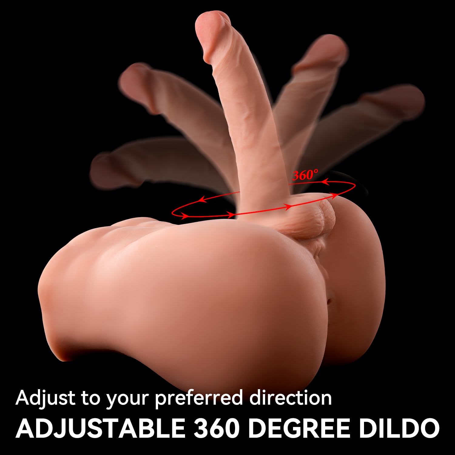 12LB Realistic Male Sex Doll with Lifelike Dildo & Big Butt - 2-in-1 Torso Masturbator for Women, Couples & Gay Adults - Flexible 360° Anal Toy for Enhanced Solo & Partner Play - Perfect for Discreet Home Use & Spicing Up Relationships (Brown)